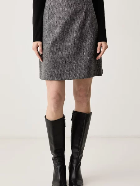 Weekend Max Mara spódnica z wełną WKDFARNESE szara