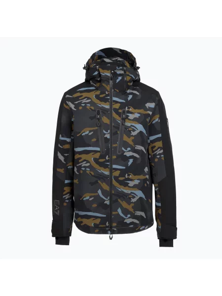 Geacă de schi pentru bărbați Emporio Armani Ski Kitzbuhel Graphic brown camou maro