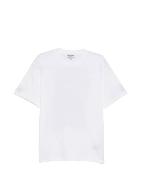 Tricou Lacoste cu broderie alb