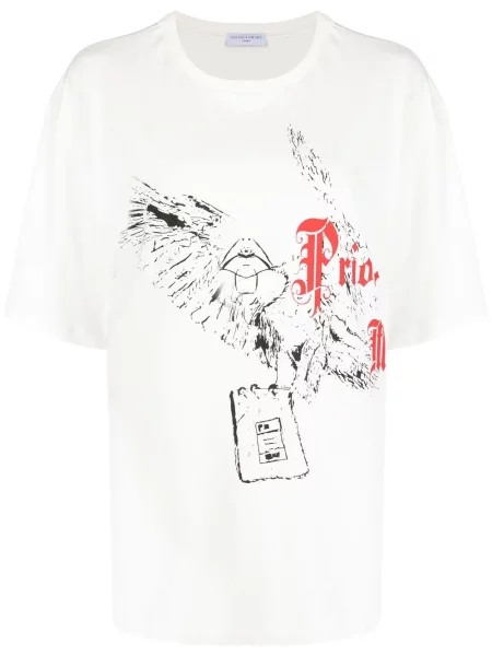 Tricou Ih Nom Uh Nit cu imagine scurt alb