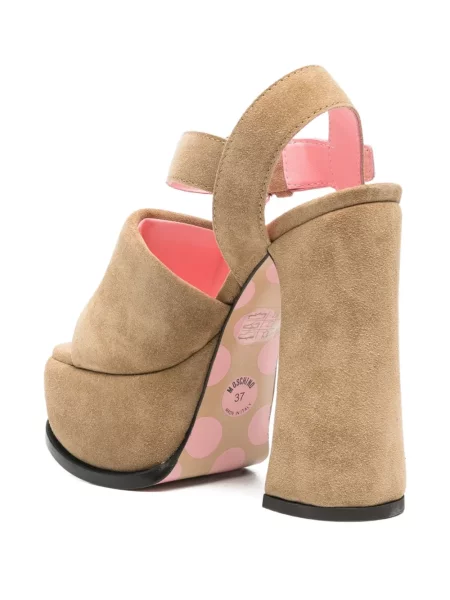 Sandale Moschino din piele de căprioară maro