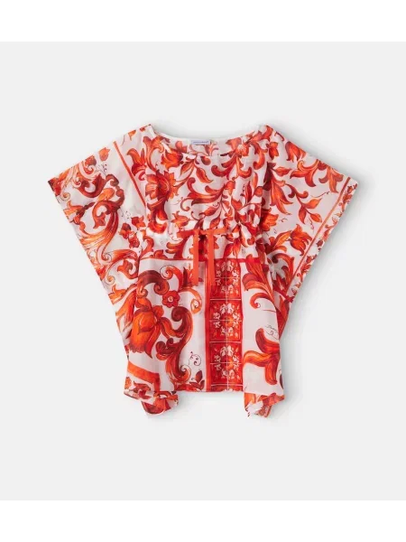 Sukienka dziecięca Dolce&gabbana pomarańczowa