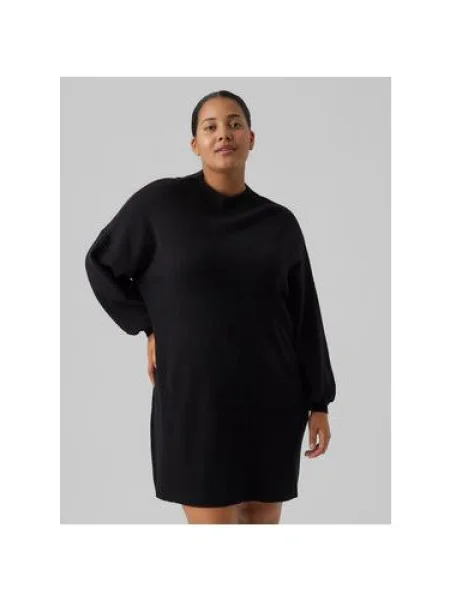 Vero Moda Curve Rochie tricotată Nancy Regular Fit negru
