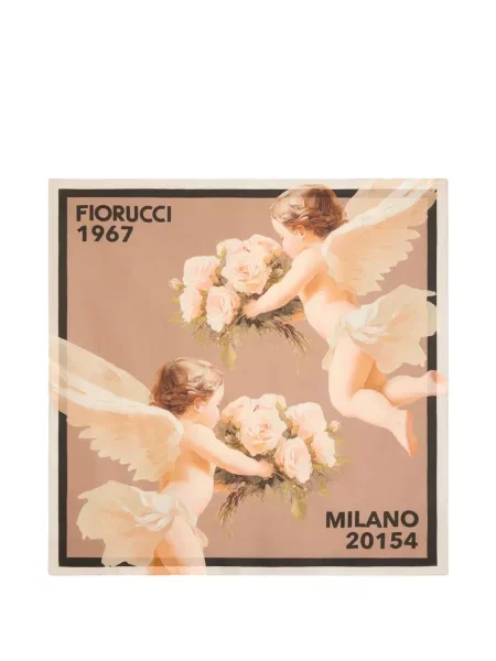 Fular Fiorucci de mătase cu imagine