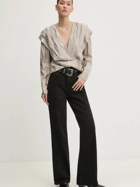 Джинси PURPLE BRAND WIDE SIDE CUT OUT чорний