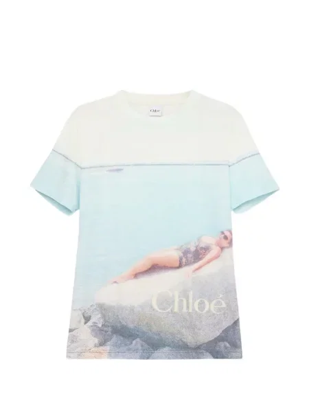 Tricou Chloé cu imagine albastru