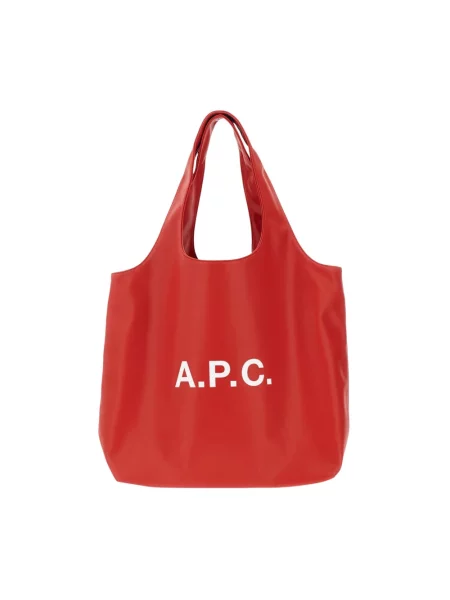 Shopperka A.p.c. skórzana czerwona
