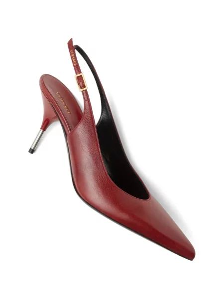 Pantofi cu toc Versace din piele roșu