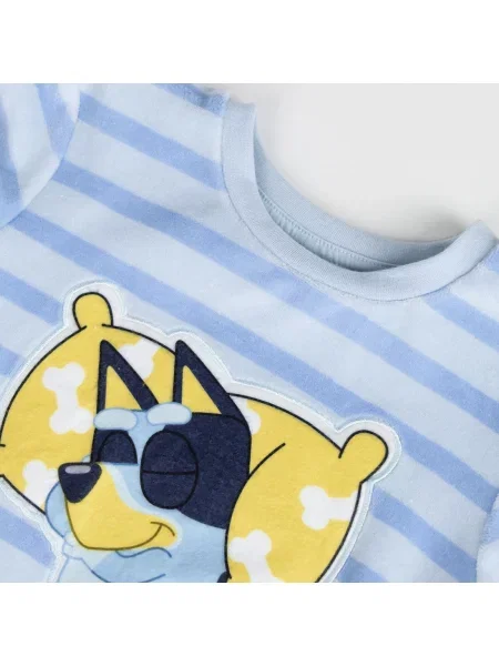 Pijamale copii Bluey alb