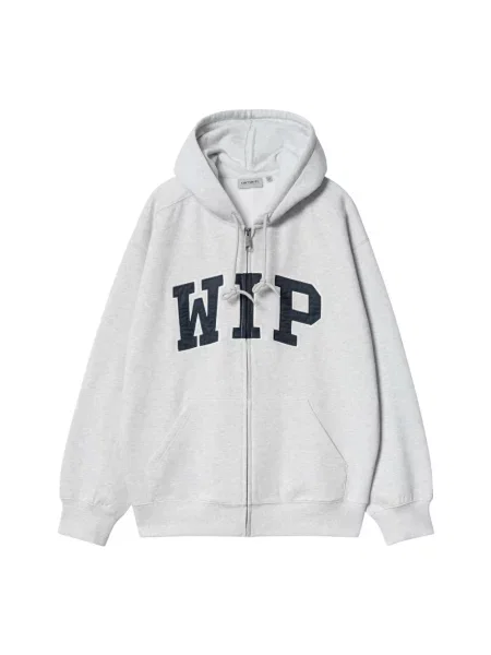 Kurtka Carhartt Wip z kapturem z kamieniami szara