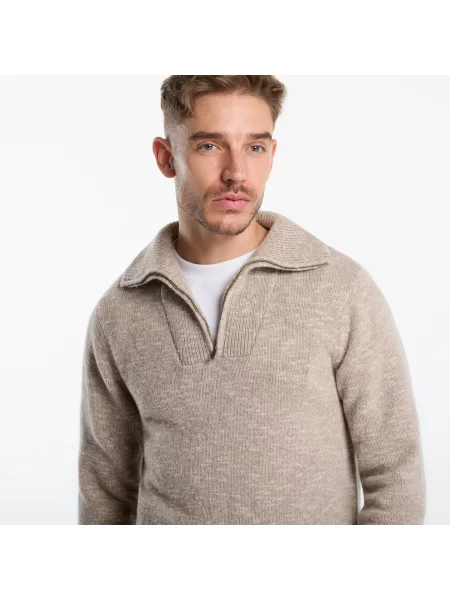 Пуловер Saint Barth Wesley Mouline Turtleneck Sweater Beige XL бежово