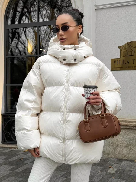 Пуховик Jadone Fashion Taym_bila білий
