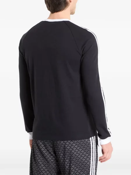 Długie legginsy Adidas z nadrukiem w paski niebieskie