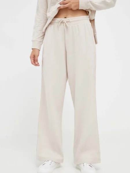 Homewear hlače Tommy Hilfiger bez uzorka bež