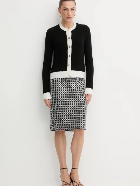 FROM FUTURE kardigan kaszmirowy lekki czarny