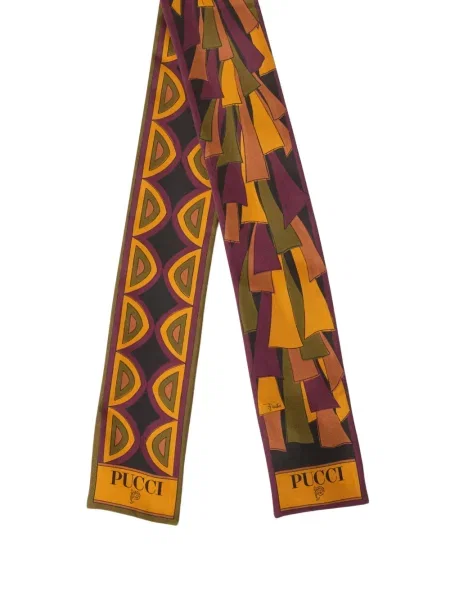 Sutien bandeau Pucci de mătase cu imagine negru