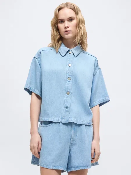 MSCH COPENHAGEN Bluză Saphina denim albastru
