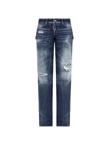 Blugi Dsquared2 zdrențuiți albastru