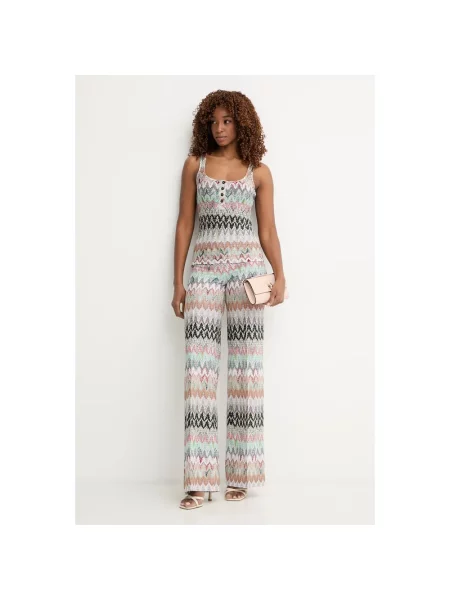 Dzianinowy top Missoni beżowy