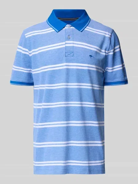 Koszulka polo o kroju regular fit z wyhaftowanym logo Fynch-hatton niebieskie