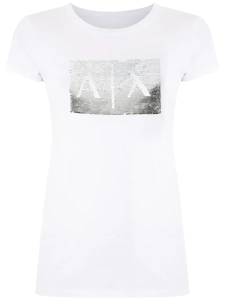 ARMANI EXCHANGE Majica srebrna bela