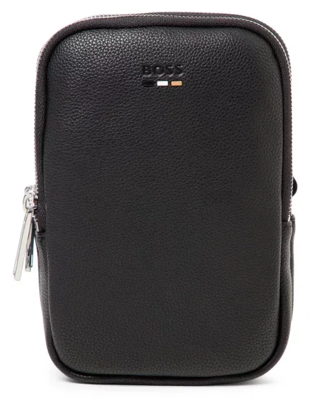 Torba na ramię z imitacji skóry model ‘Ray’ Boss czarna