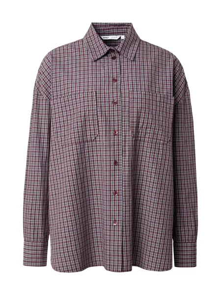 ONLY Bluza siva / vina / bijela ljubičasta