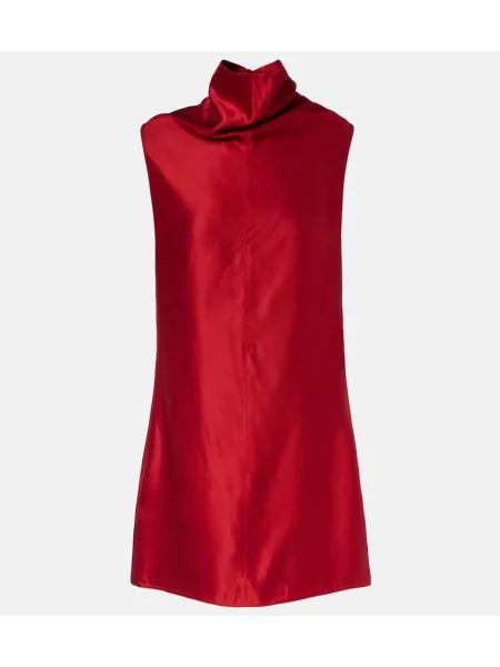 Heláncă Khaite din satin roșu