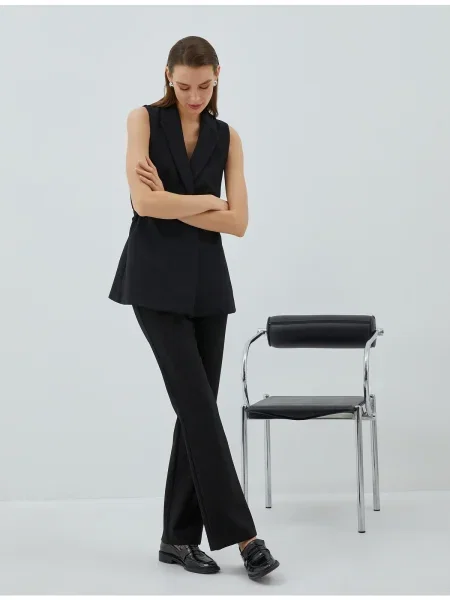 Spodnie Koton z wysoką talią czarne