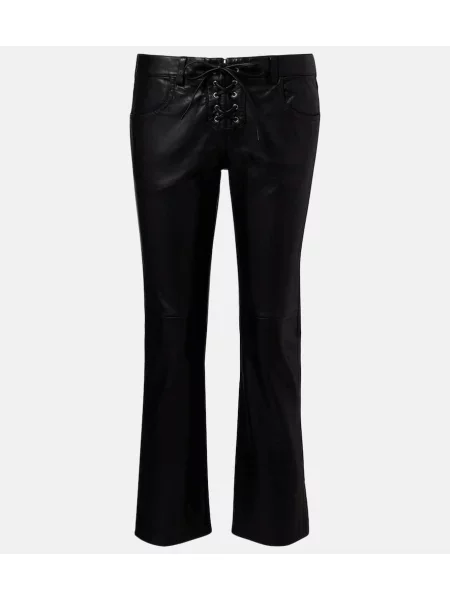 Pantaloni Isabel Marant din piele negru