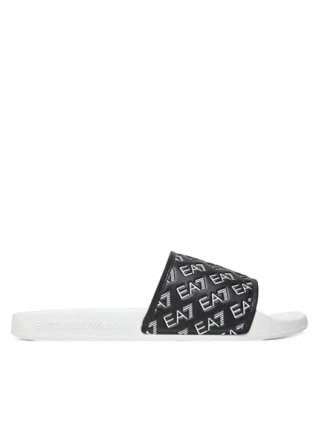 Emporio Armani Water Sports All Over black / white žabky biela
