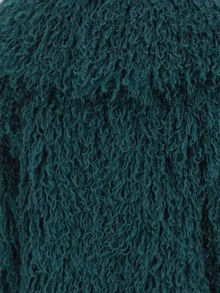 Palton de blană Kaos cu blană verde