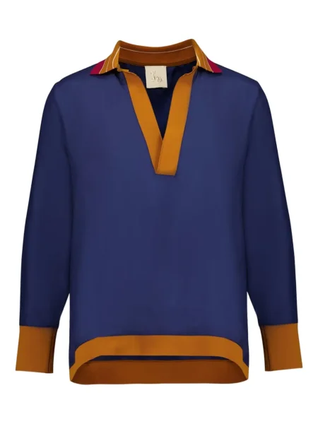 Cămașă Paula de mătase albastru