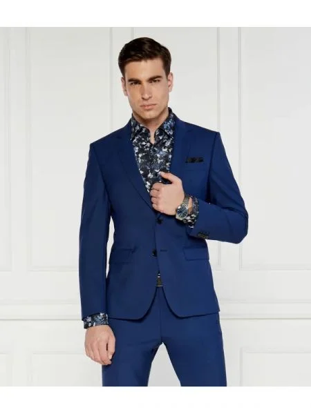 BOSS BLACK de lână sacou h-huge negru