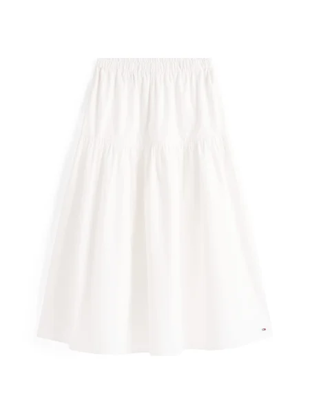 Tommy Jeans Fustă trapez alb