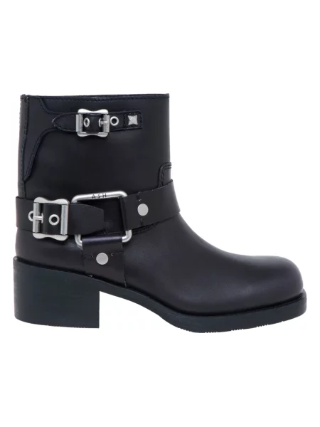 Buty do kostki Ash skórzane czarne