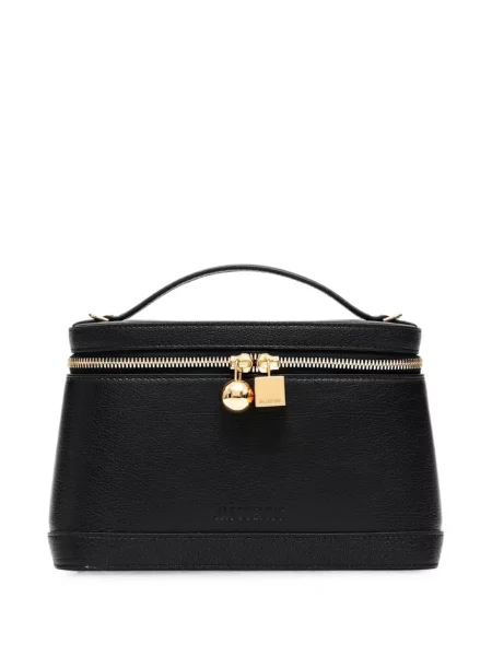 Geanta crossbody Jacquemus din piele cu autograf negru