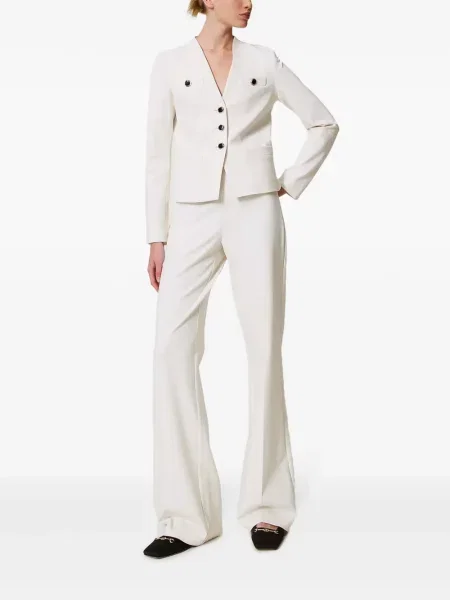 Pantaloni Twinset alb