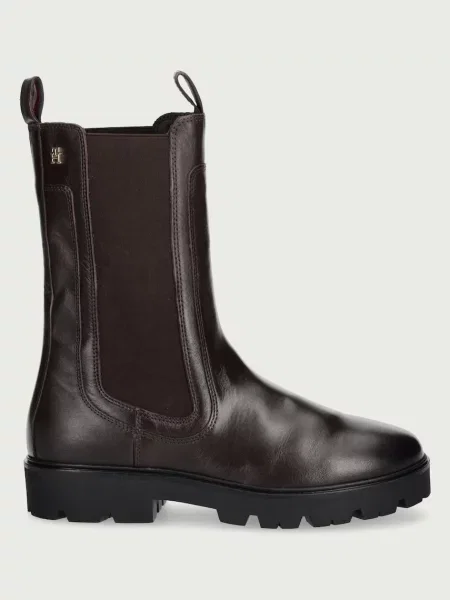 Tommy Hilfiger De piele ghete chelsea maro