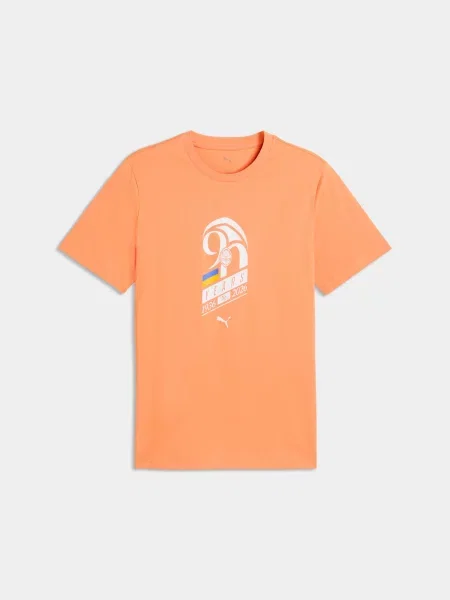 Спортивна футболка PUMA Fcsd Ftblculture Tee комбінований верх помаранчевий