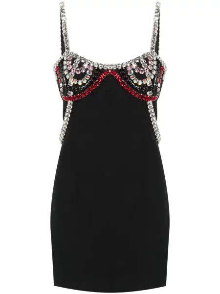 Rochie mini Nué de cristal de costum negru
