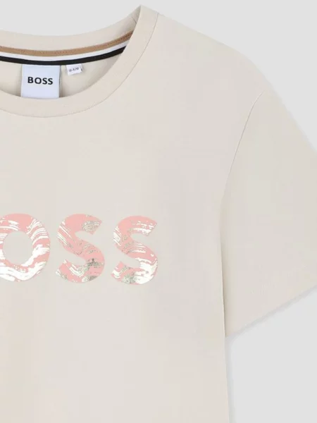 Детская футболка Boss бежевая