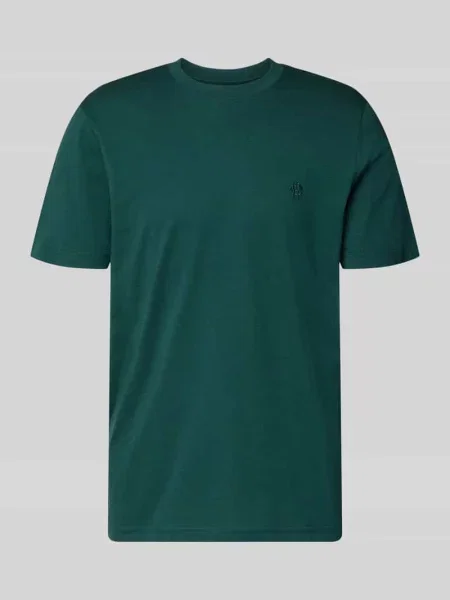T-shirt w kroju regular fit z haftowanym logo Mcneal zielona
