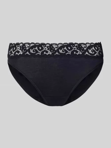 Figi z koronką model ‘MOMENTS’ Hanro czarne