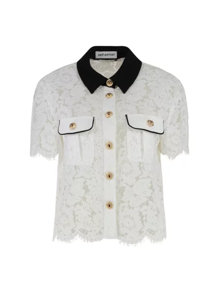 Koszula Self-portrait koronkowa biała