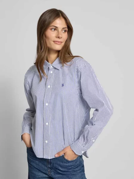 Polo Ralph Lauren koszula relaxed z kołnierzykiem klasycznym niebieski