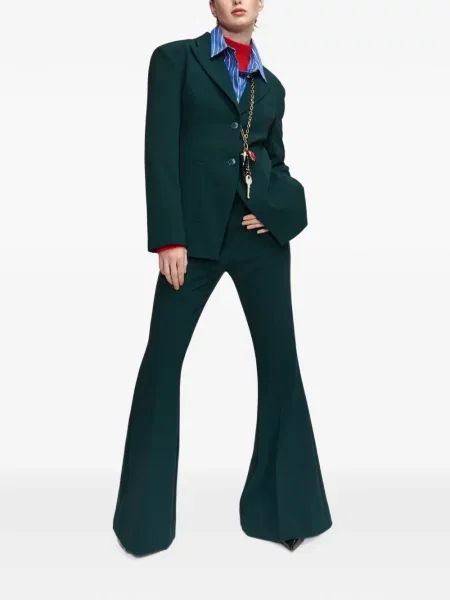 Pantaloni Essentiel Antwerp evazate verde