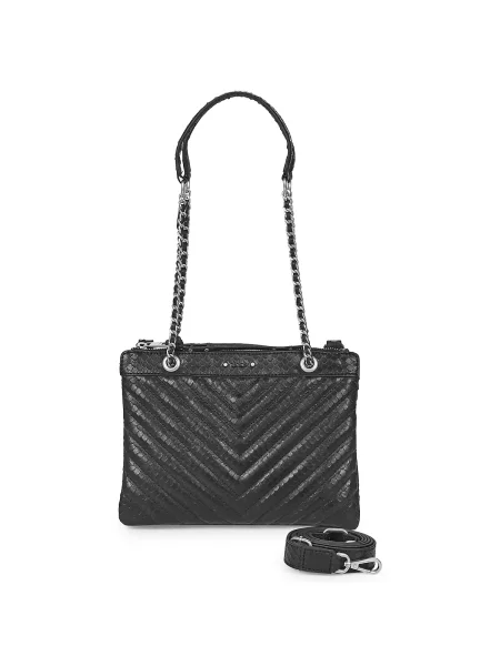 Crossbody torbica Ikks s kačjim vzorcem črna