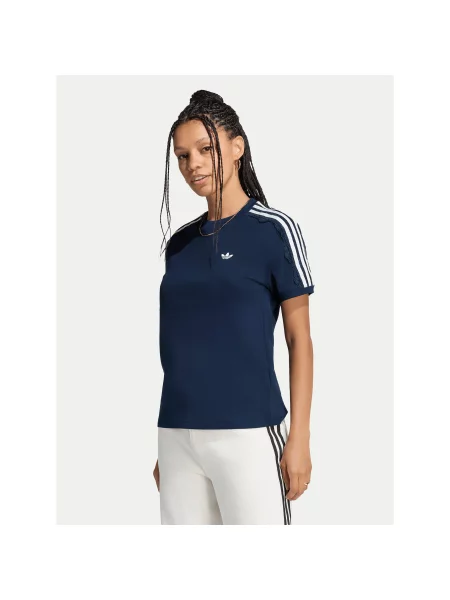 Adidas Футболка Lace 3 Stripes Regular Fit cиній