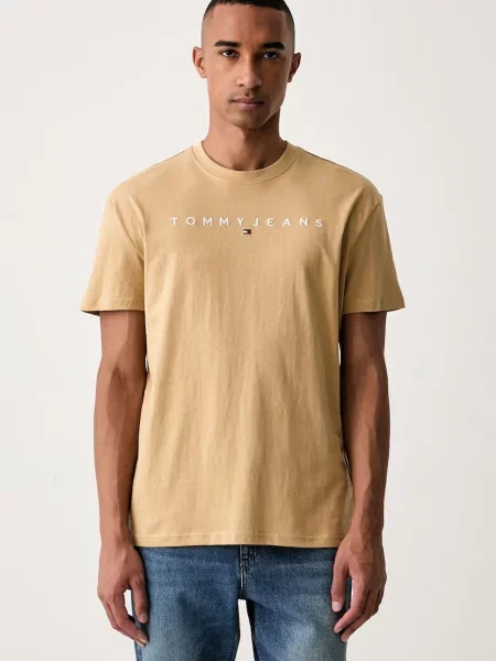 Tommy Jeans tričko pánske béžová